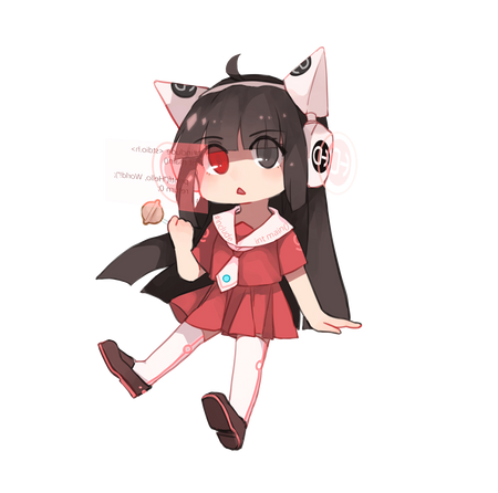 A floating duohuo in a space suit